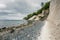 Coast of the Baltic Sea.  Steep cliffs and beach on the island of Rugen in Germany