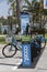 Coast bike share rental point in St Petersburg Florida USA