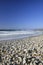 Coast of California: rocks, ocean and blue sky