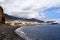 Coast of Canary Island La Palma with city and porto of Santa Cruz