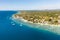 Coast of Cebu island, Moalboal, Philippines, top view.