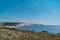 The Coast Guard Cottages and Seven Sisters Chalk Cliffs just outside Eastbourne, Sussex, England, UK.