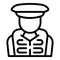 Coast guard man icon outline vector. Emergency boat