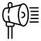 Coast guard megaphone icon outline vector. Emergency boat