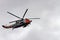Coast Guard Sea King helicopter flying on Lofoten