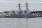 Coast Guard Security Boat dwarfed USS Dewey