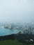 Coast of Honolulu Hawaii on Foggy Day