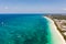 The coast of the island of Boracay. White beach and clear sea. Seascape with a beautiful coast in sunny weather.