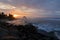 Coast at Koggala in Sri Lanka at sunset