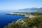 Coast landscapes near Kardamili town at Mesinian Bay, South Greece