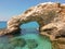 Coast with the lover`s bridge near Ayia Napa in Cyprus