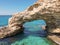 Coast with the lover`s bridge near Ayia Napa in Cyprus