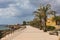 Coast path La Isla Plana Murcia Spain near Our Lady of Carmen church