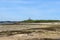 Coast in Plouguerneau and lighthouse of Wrac`h island