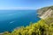 The coast from Portovenere to Riomaggiore. National park of the Cinque Terre. Liguria. Italy