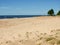 Coast with sand and plants