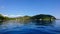 Coast sea view on calm blue Lefkada island, Greece