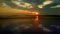 The coast at Silverdale, Morecambe Bay at Sunset