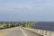 Coast street in Apalachicola with bridge to island