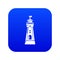 Coast tower icon blue vector