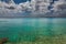 Coast view of Bonaire`s water