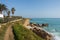 The coast in Vinaroz on a clear day, Costa Azahar