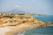 The coast in Vinaroz on a clear day, Costa Azahar