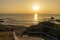 The coast of Vinaroz during a sunrise, Costa azahar