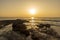 The coast of Vinaroz during a sunrise, Costa azahar