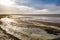 Coast of Wadden Sea by Harlingen, Netherlands in winter