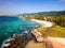 Coastal beach scene views to Austinmer beach