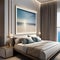 A coastal, beachfront bedroom with light, airy decor, seashell accents, and panoramic ocean views5