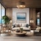 A coastal beachfront living room with sandy tones, driftwood accents, and sea-inspired decor5