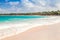 Coastal Caribbean landscape. Sandy beach