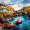 Coastal Charm: Fall under the spell of the quaint fishing villages and rugged cliffs along the coastline of Ireland