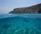 Coastal cliff sand underwater Mediterranean sea