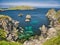 Coastal cliffs and scenery at Fethaland on the north coast of Northmavine, Shetland, Scotland, UK