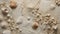 Coastal Elegance: Fossilized Limestone with Shells. AI generate