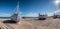 Coastal fishing boats on the beach at Thorup Strand at the North Sea in Denmark