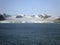 Coastal glaciers and volcanic mountains on Spitzbergen, Norway