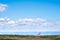 Coastal heath landscape with Baltic sea horizon at Havang near Simrishamn, south Sweden