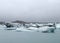 Coastal iceberg scenery