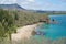 Coastal landscape beach and rock New Caledonia