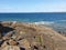 Coastal Landscape in Brittany Surrounded By Sea With View In Horizon