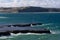 Coastal landscape with cliffs in Peninsula Valdes,