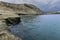 Coastal landscape with cliffs in Peninsula Valdes, World Heritage Site,