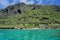 Coastal landscape eroded cliff Rurutu island