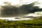 Coastal Landscape With Heavy Clouds At Oldshoremore Beach Near Kinlochbervie In Scotland