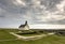 Coastal landscape with little Strandarkirkja Church, Selvogur, Sudurland, Iceland