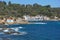 Coastal landscape old fishermen houses Spain